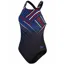 Speedo Women's Digital Printed Medalist Swimsuit Black/Red/Blue